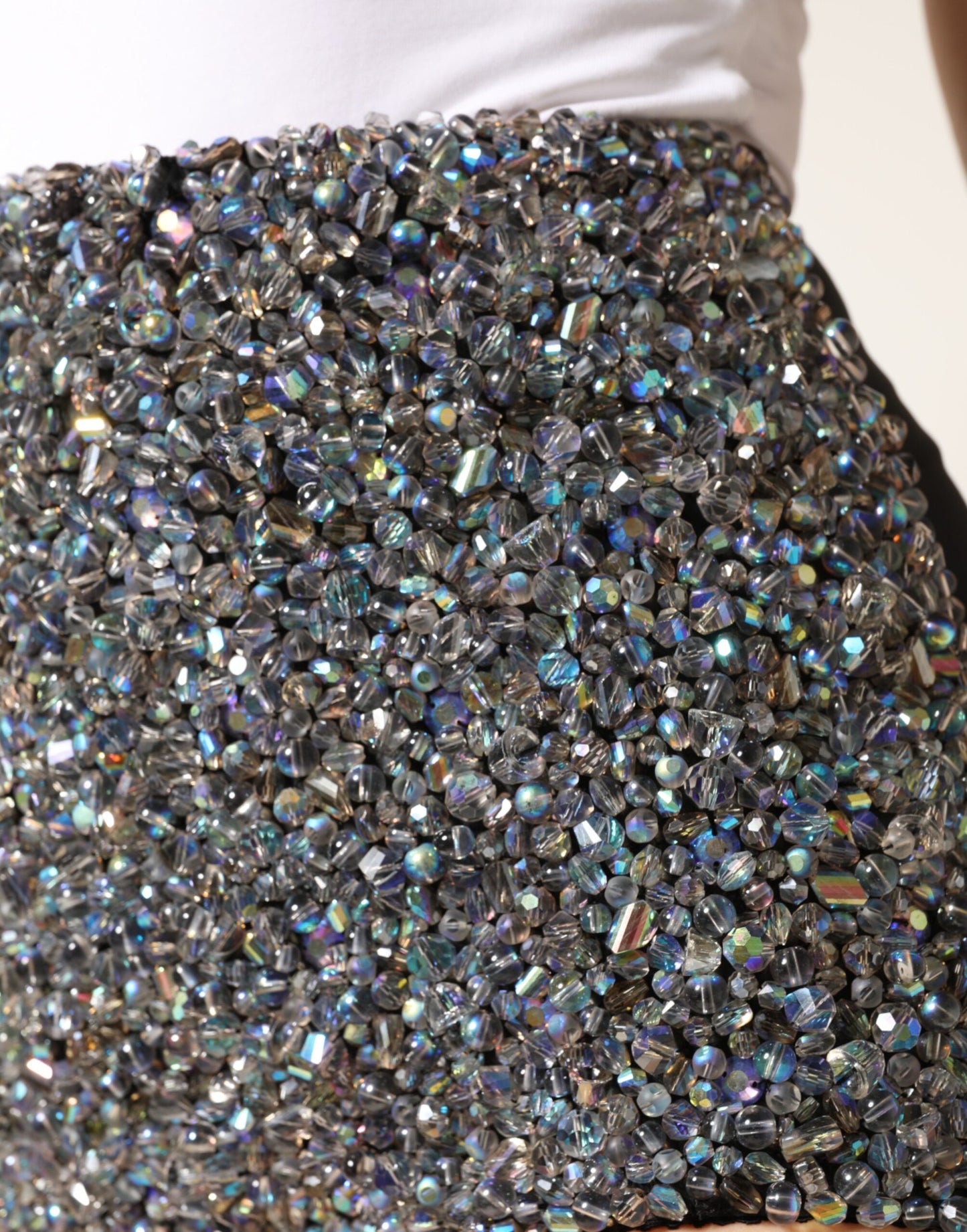 Dolce & Gabbana Bunte verzierte High-Waist Hot Pants Shorts