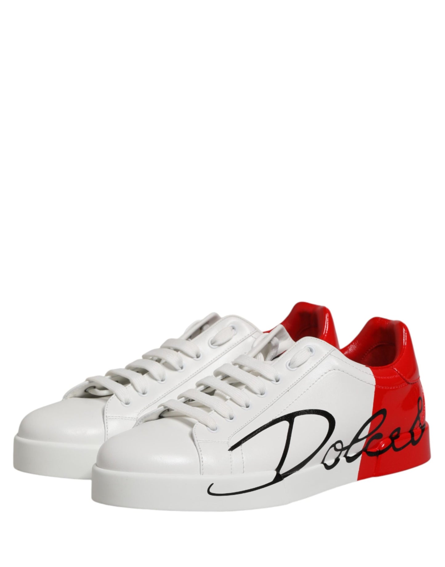 Dolce & Gabbana Weiße und rote Portofino Sneakers für Herren