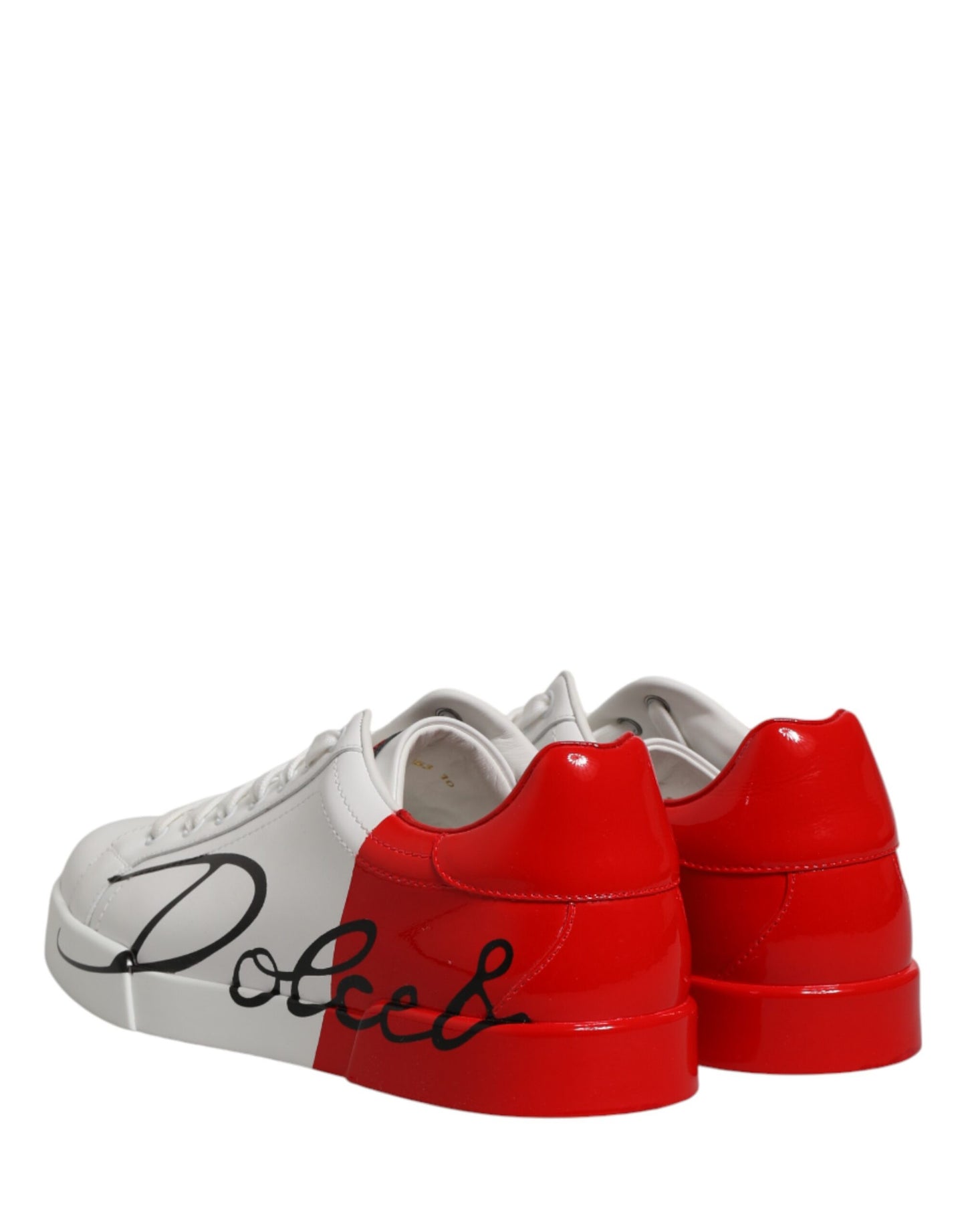 Dolce & Gabbana Weiße und rote Portofino Sneakers für Herren