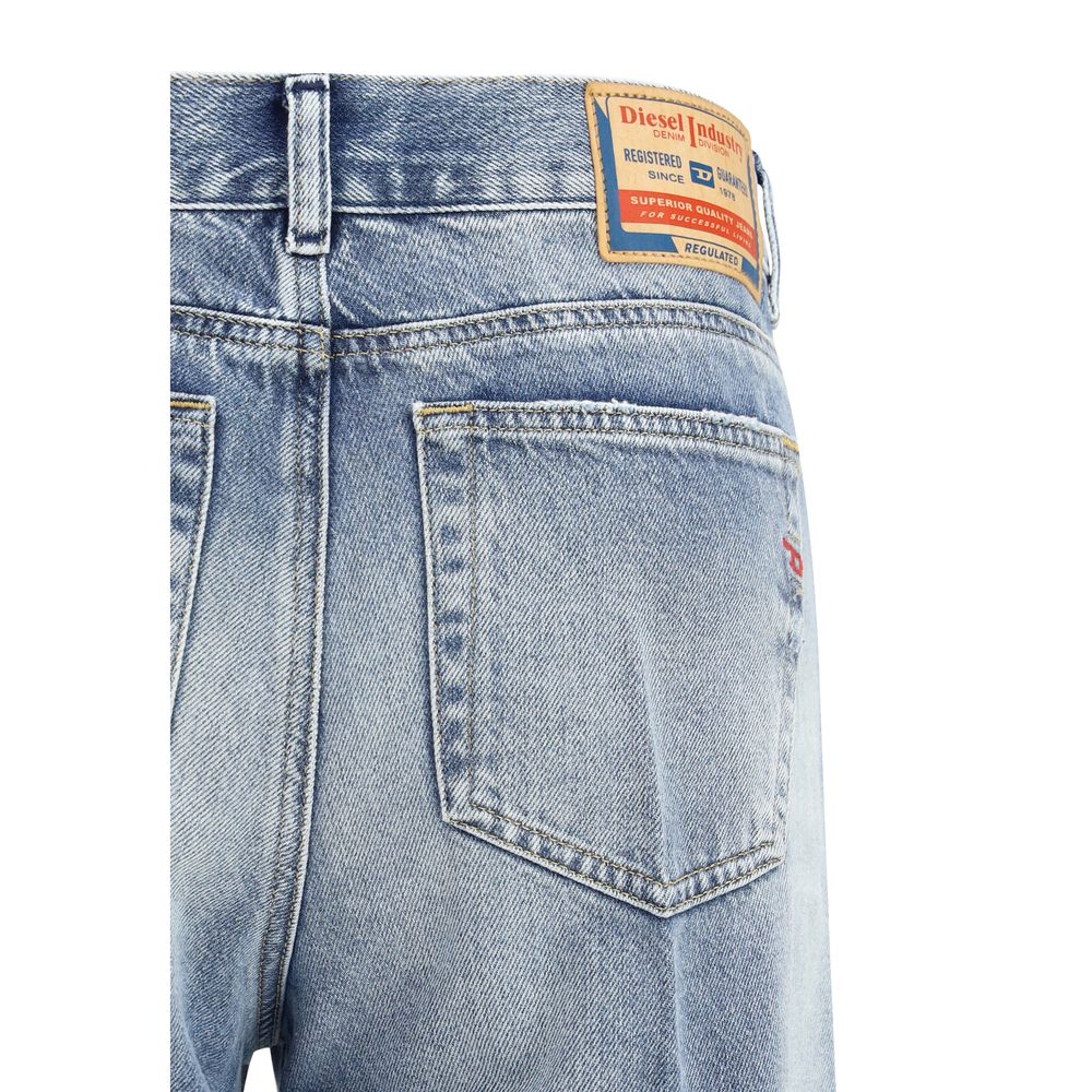 Diesel Hellblaue Baumwoll-Bootcut-Jeans