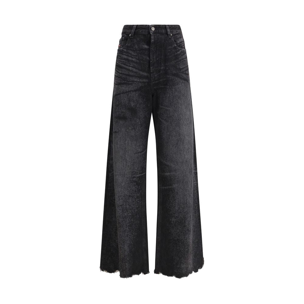 Diesel Schwarze Baumwoll-Jeans mit Relaxed Fit