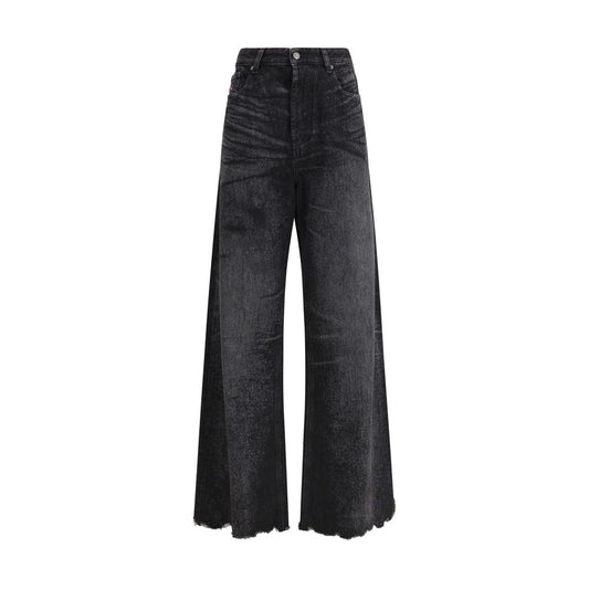 Diesel Schwarze Baumwoll-Jeans mit Relaxed Fit