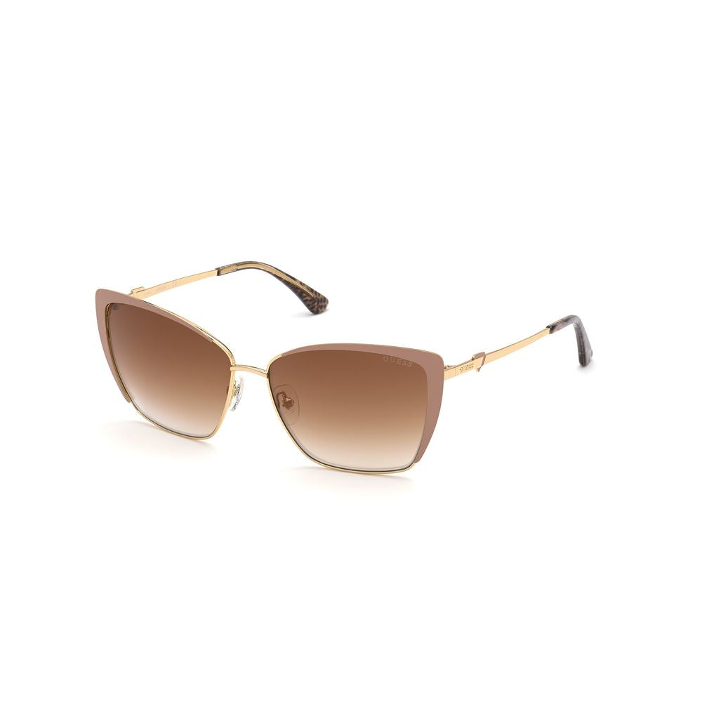 Guess Beigefarbene Metall-Sonnenbrille