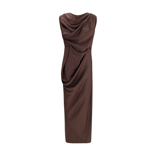 Vivienne Westwood Braunes Polyester-Cocktailkleid