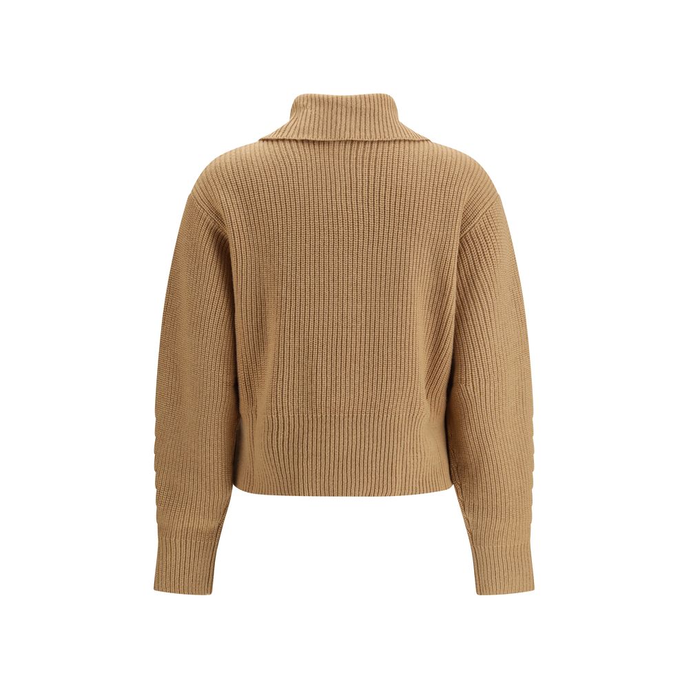 Max Mara Brauner Woll-Sweatshirt