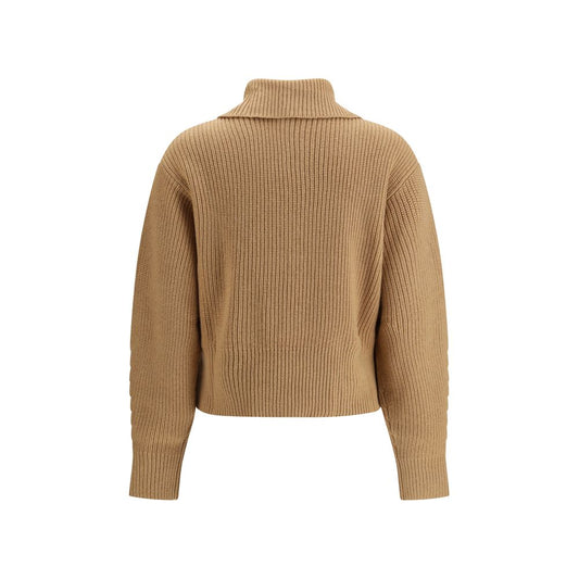 Max Mara Brauner Woll-Sweatshirt
