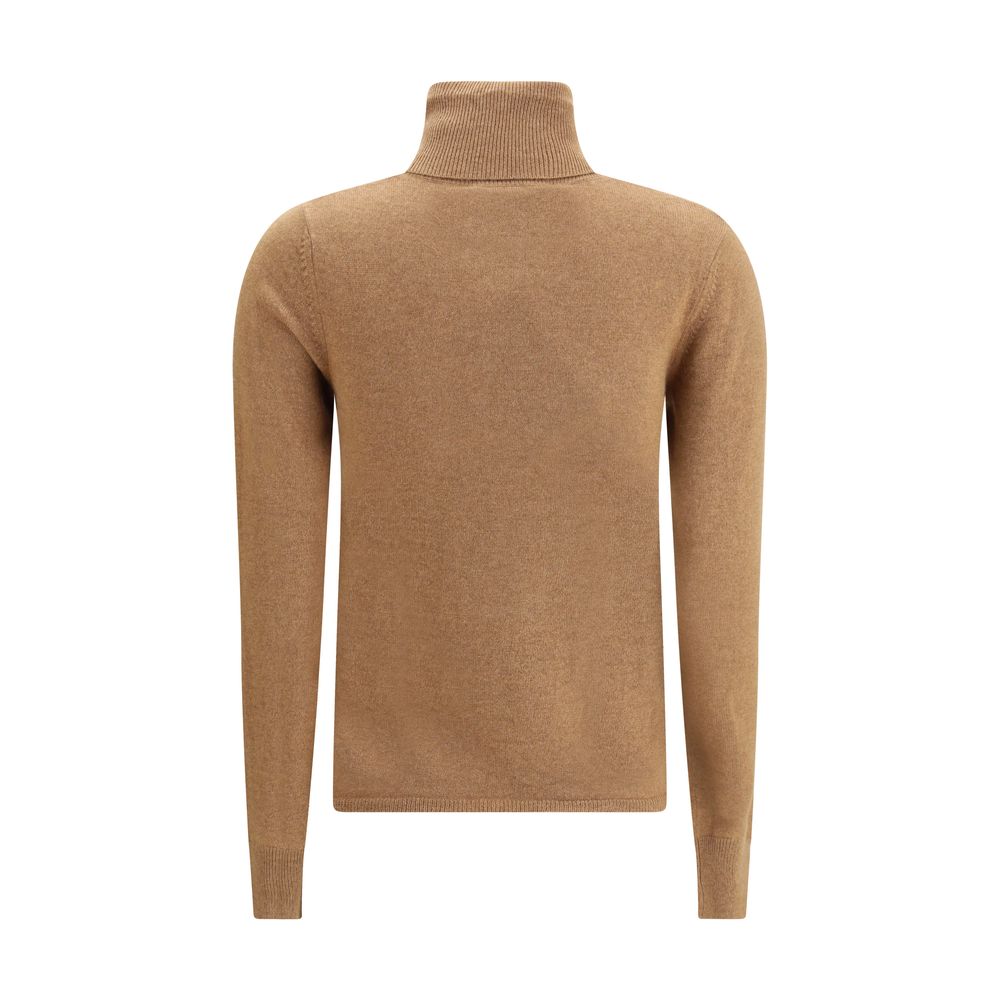 Max Mara Brauner Wollrollkragenpullover