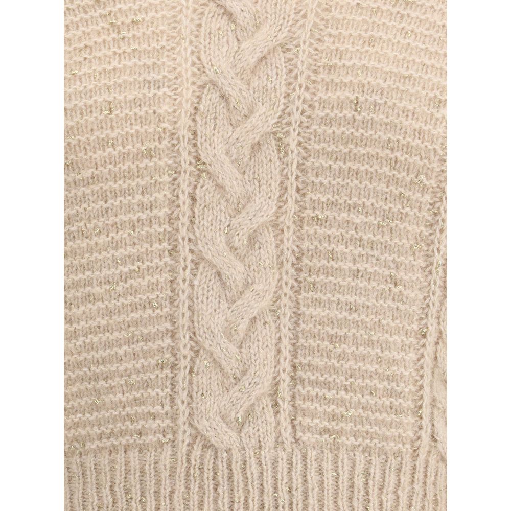 Max Mara Beiger Polyamid-Sweater
