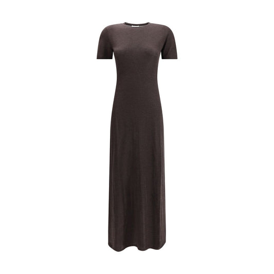 Ferragamo Braunes Wollkleid aus Fleece