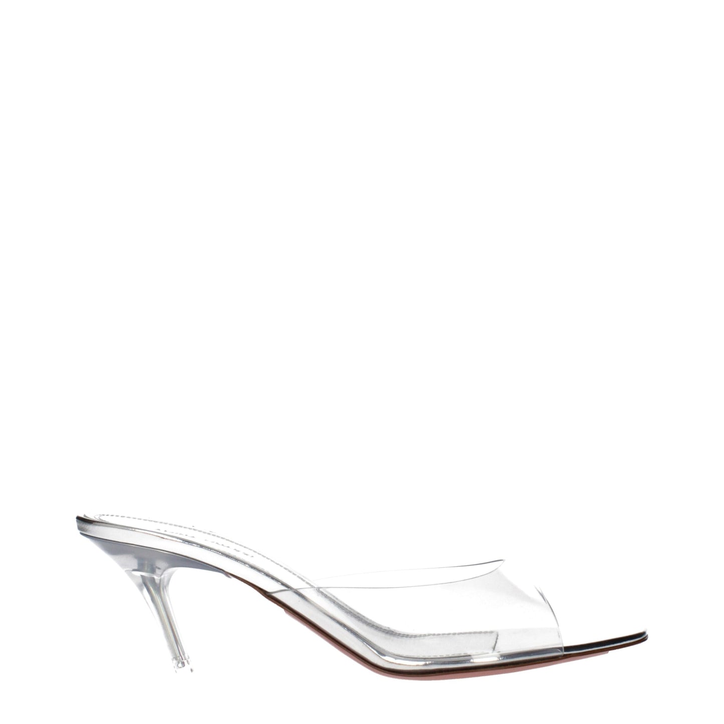 Amina Muaddi Transparente PVC-Stilettosandalen