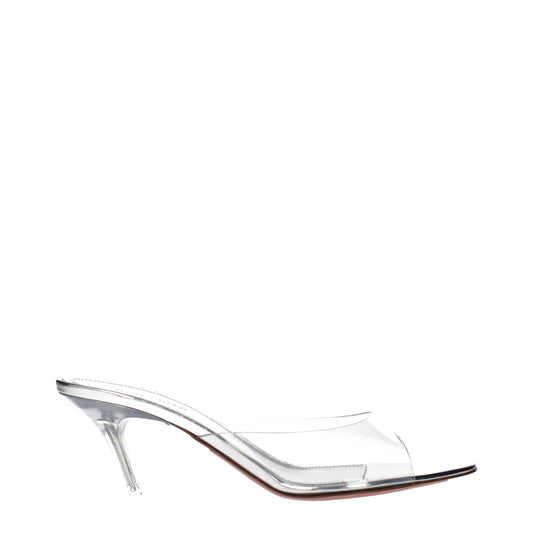 Amina Muaddi Transparente PVC-Stilettosandalen