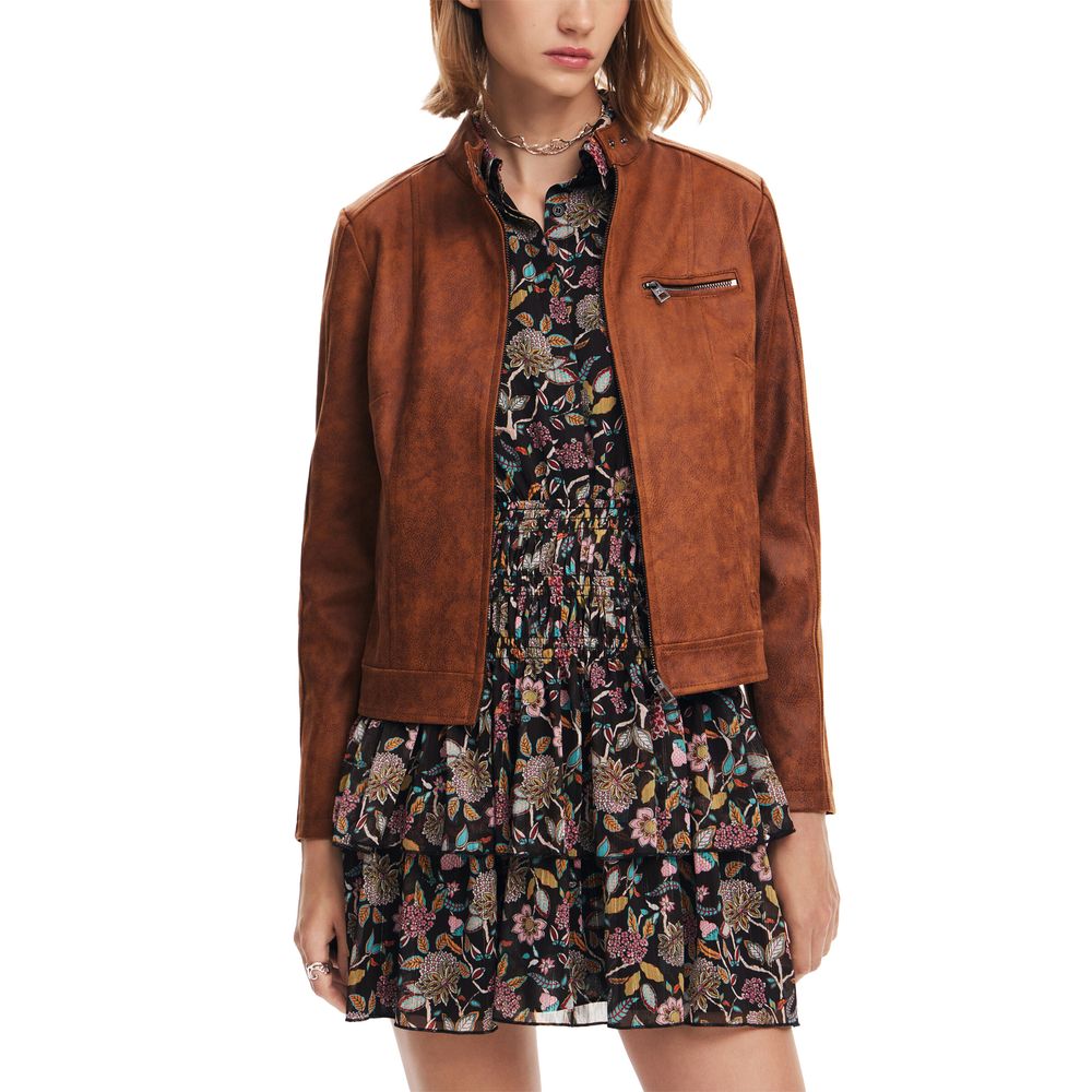 Desigual Braune Polyester-Jacke