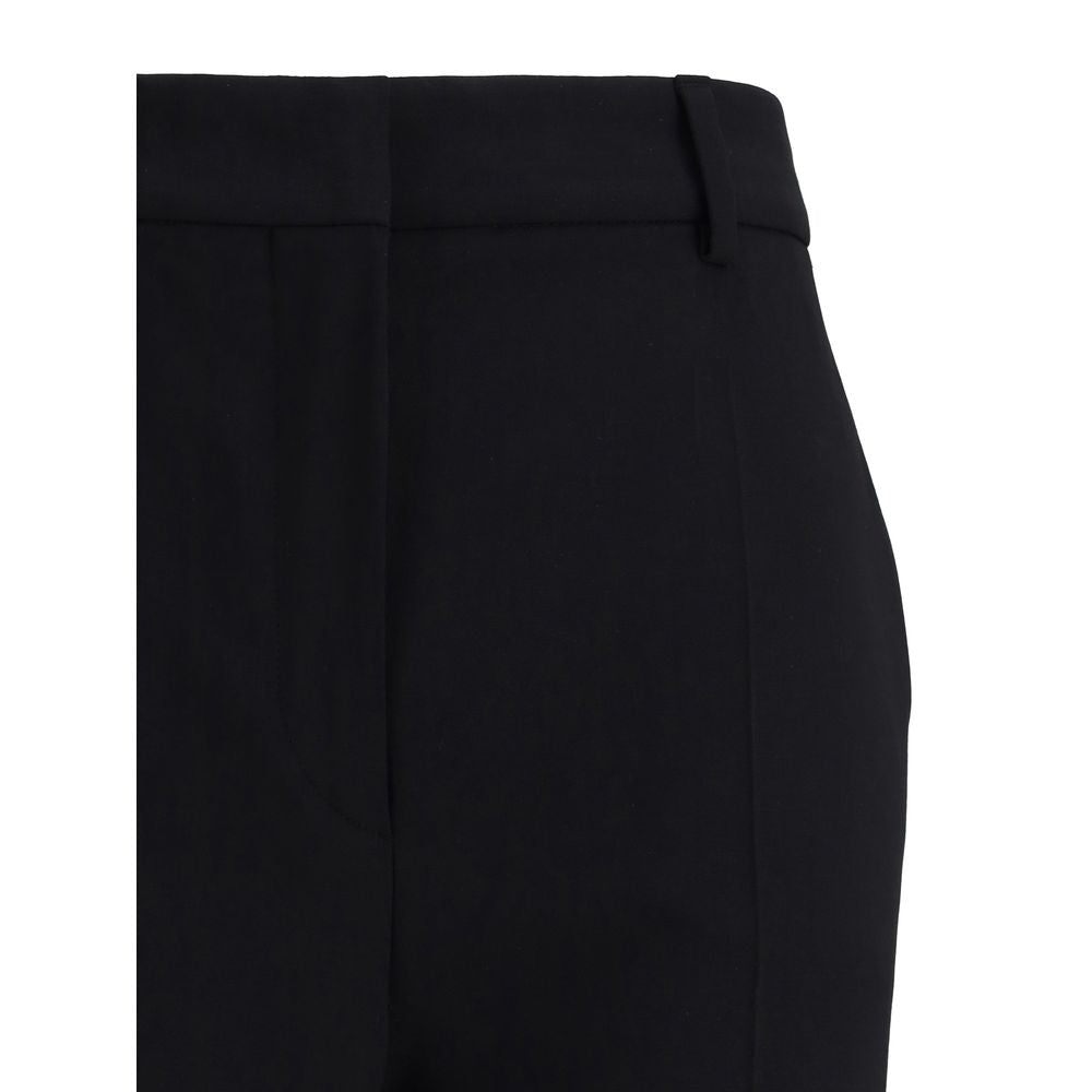 Max Mara Schwarze Wollhose mit ausgestelltem Bein