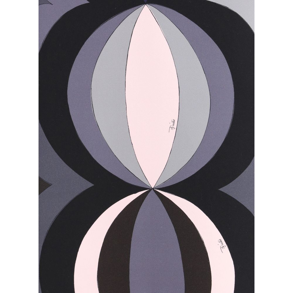 Emilio Pucci Langer Seidenrock mit Multicolor-Print