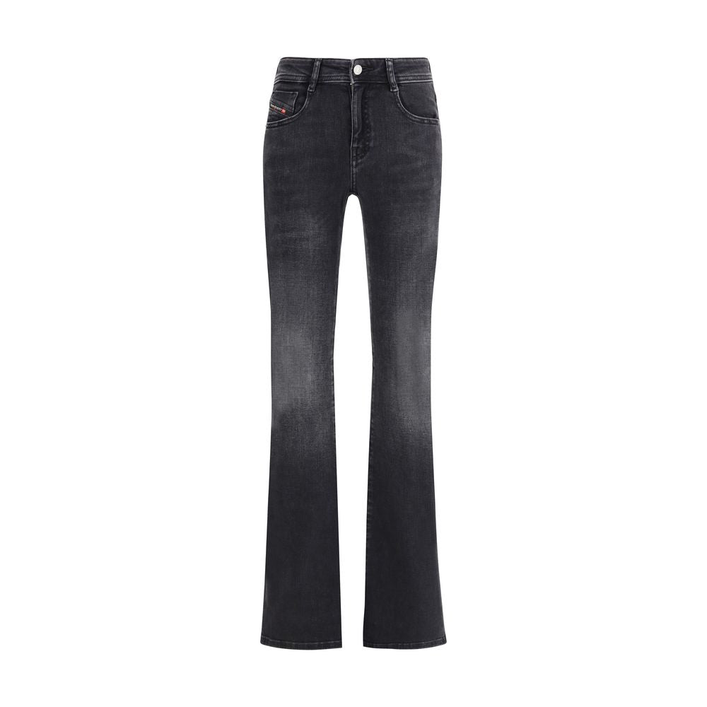 Diesel Schwarze Baumwoll-Bootcut-Jeans