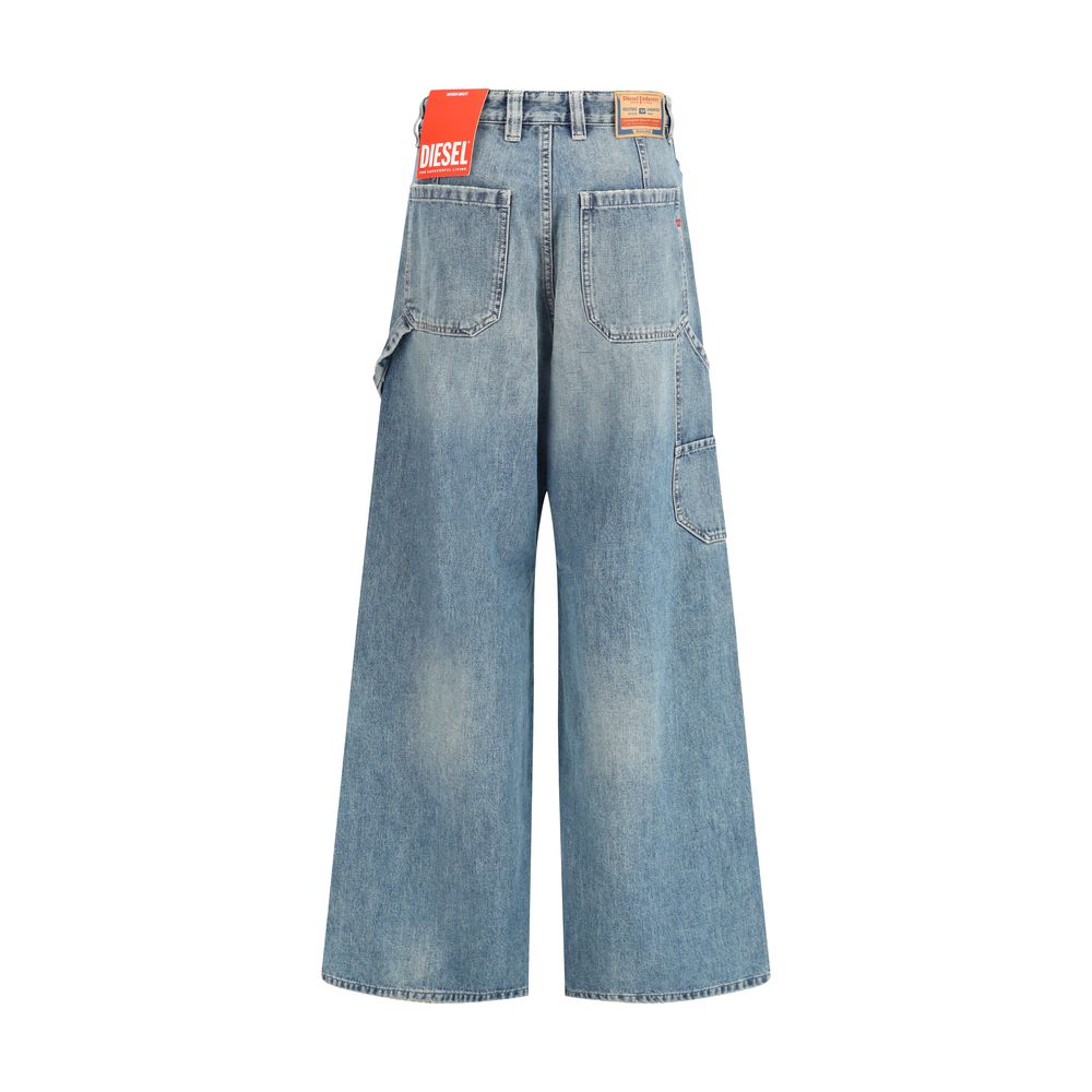 Diesel Blaue Baumwoll-Jeans mit lockerer Passform