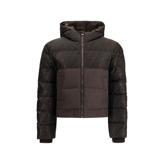 Fendi Braune Baumwoll-Shell-Jacke