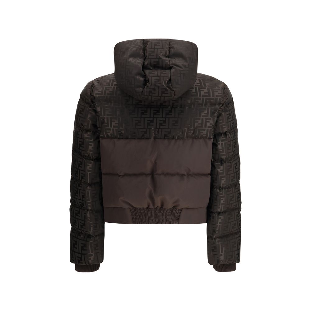 Fendi Braune Baumwoll-Shell-Jacke
