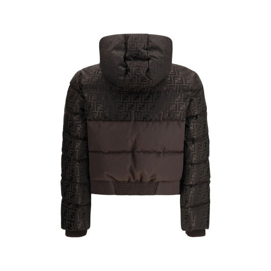 Fendi Braune Baumwoll-Shell-Jacke