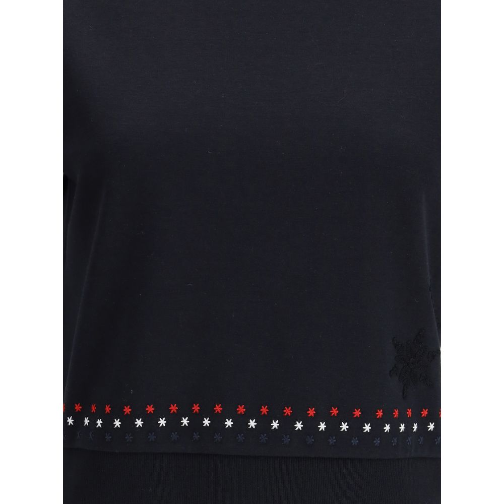 Thom Browne Schwarzes Baumwoll-T-Shirt