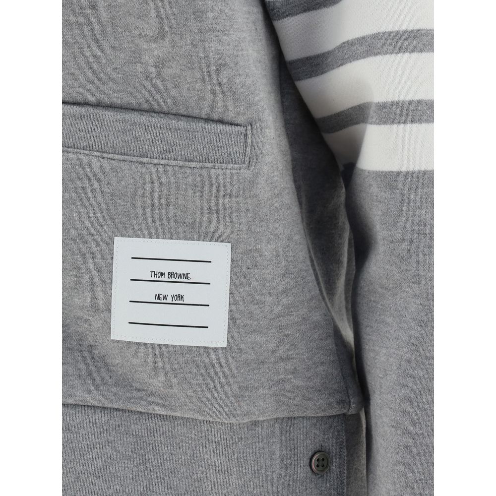 Thom Browne Baumwoll-Cardigan in Grau