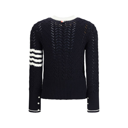 Thom Browne Blauer Fleece-Woll-Sweatshirt