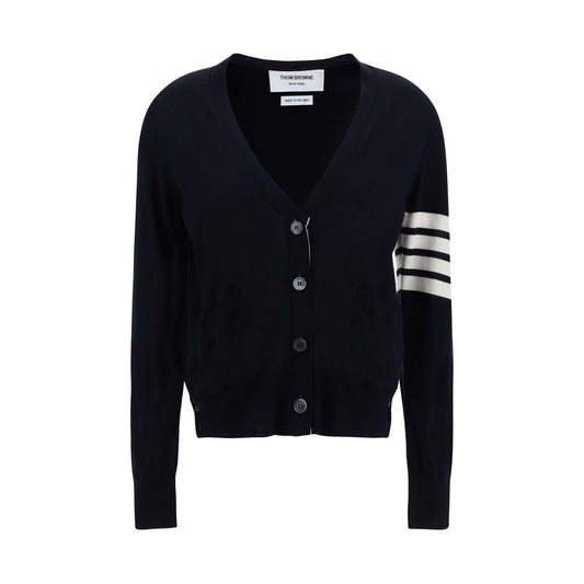 Thom Browne Blauer Fleece-Woll-Poloshirt