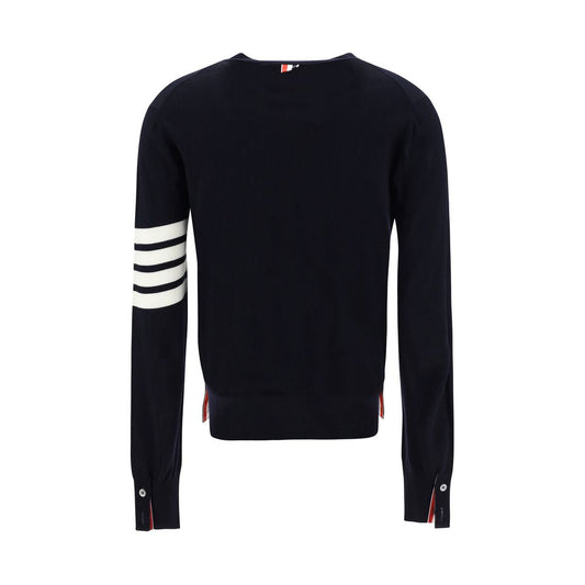 Thom Browne Blauer Fleece-Woll-Poloshirt