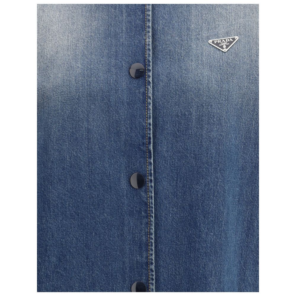Prada Blaue Baumwoll-Jeansjacke