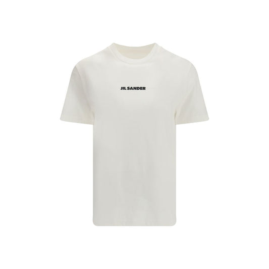 Jil Sander T-Shirt aus Baumwolle in Creme