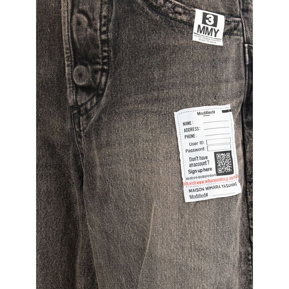 Maison Mihara Yasuhiro Schwarze Baumwoll-Jeans aus Denim