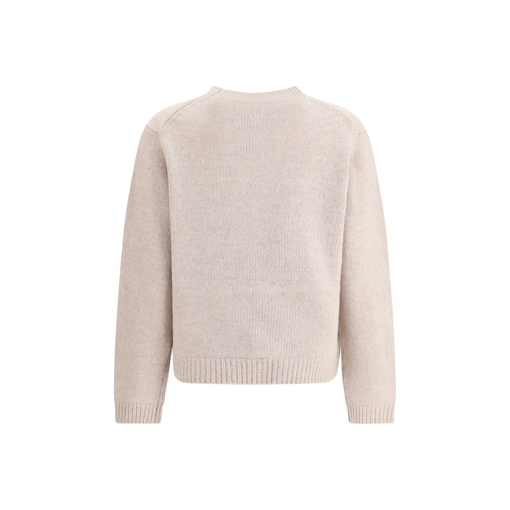 Maison Kitsuné Merino-Wollpullover in Creme