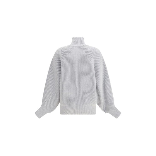 Balmain Grauer Wollpullover