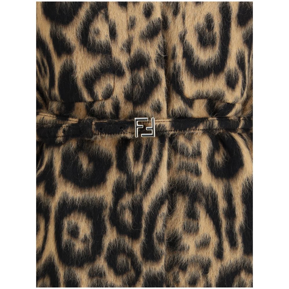 Fendi Mehrfarbige Wollfleece-Jacke