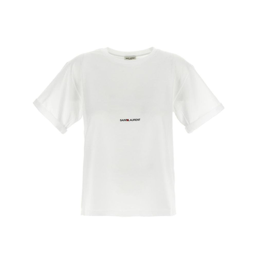 Saint Laurent Weißes Baumwoll-T-Shirt