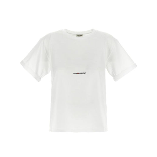 Saint Laurent Weißes Baumwoll-T-Shirt