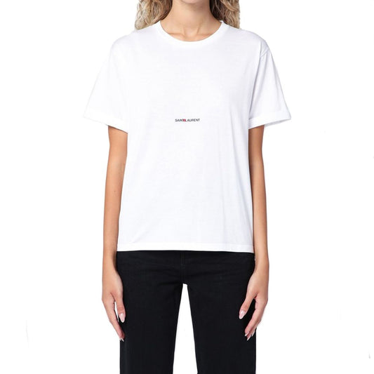 Saint Laurent Weißes Baumwoll-T-Shirt