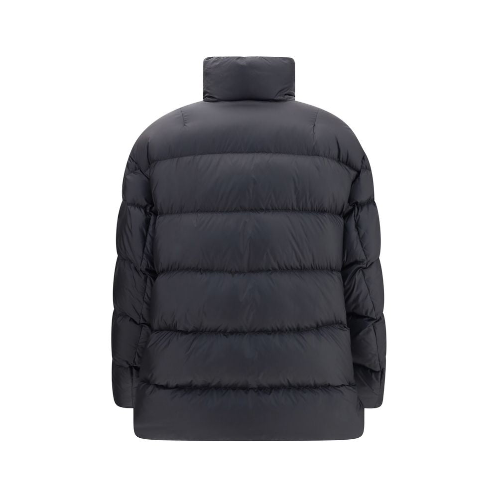MONCLER x EDWARD ENNINFUL Schwarzer Polyamid-Mantel