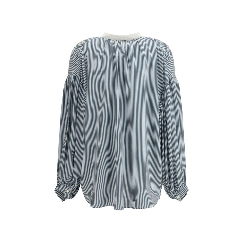 Kristina Ti Grünes Viskose-Musterhemd