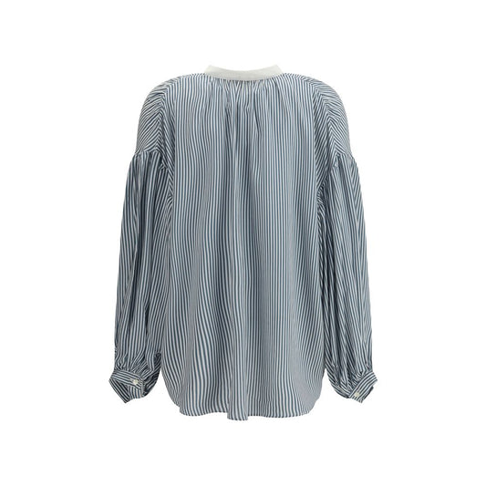 Kristina Ti Grünes Viskose-Musterhemd