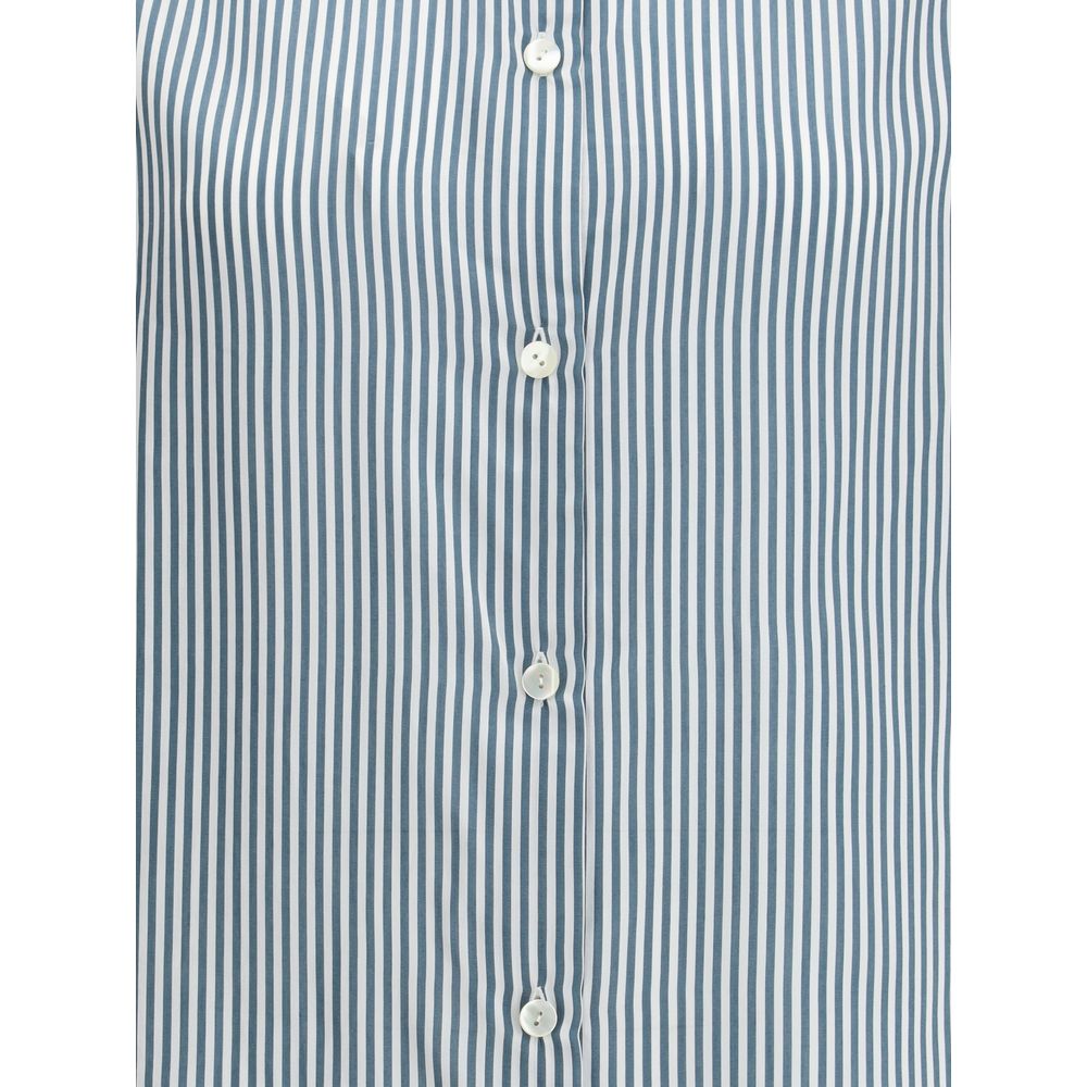 Kristina Ti Grünes Viskose-Musterhemd