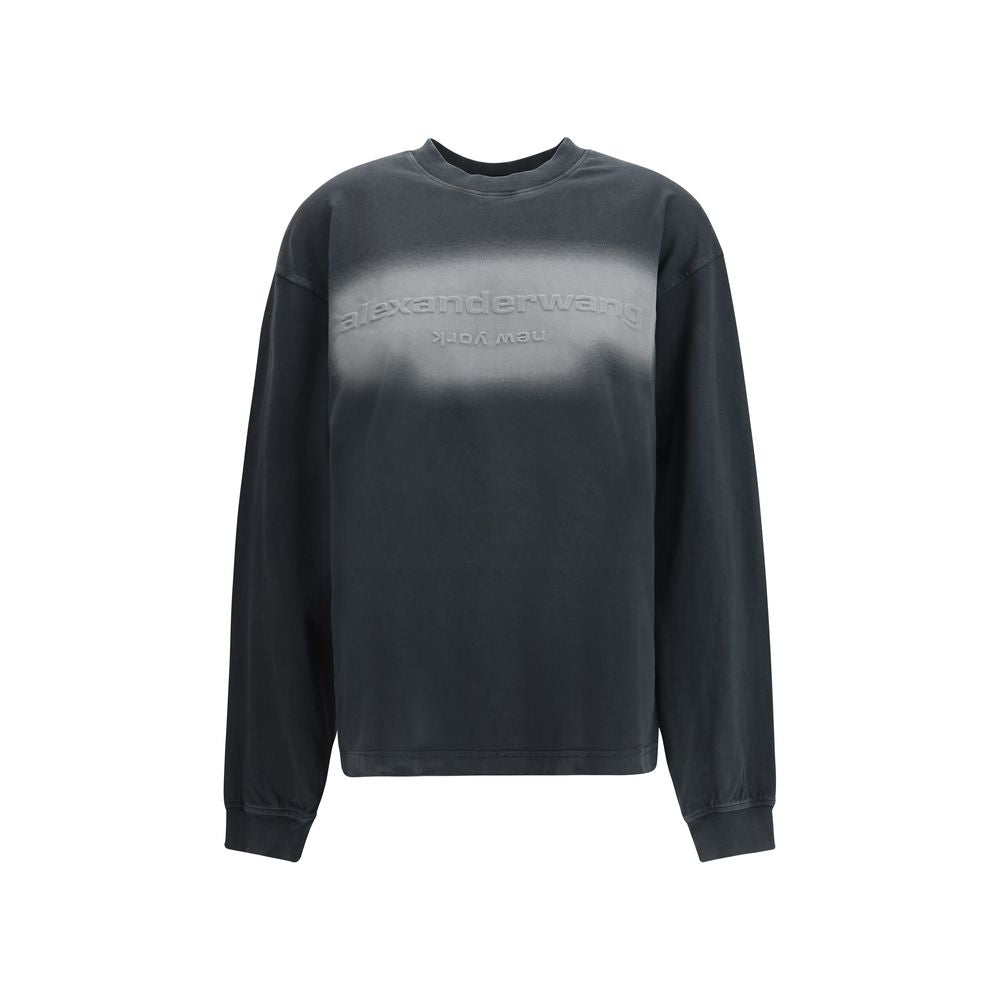 Alexander Wang Schwarzes Baumwoll-Sweatshirt
