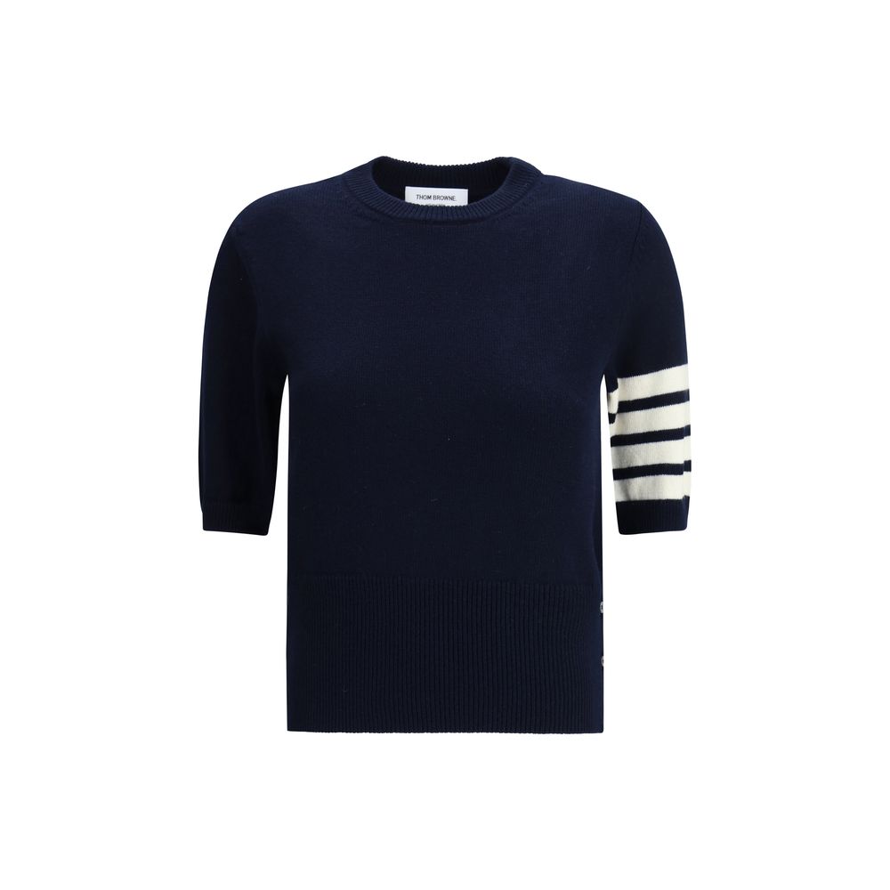 Thom Browne Blauer Woll-Sweater aus Fleece