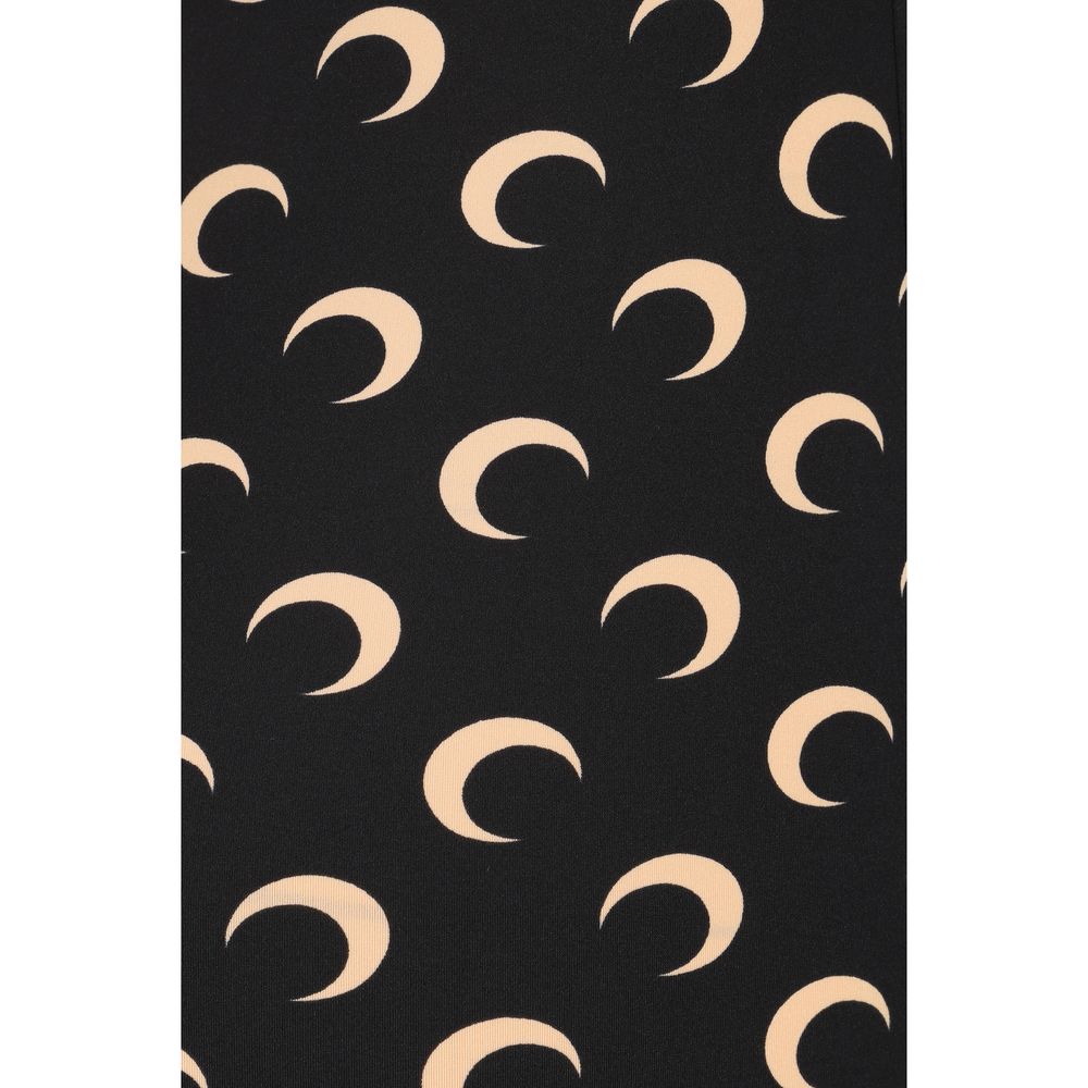 Marine Serre Schwarze Polyamid-Leggings