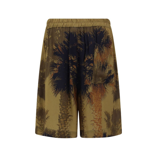 Laneus Bermuda-Shorts aus brauner Viskose