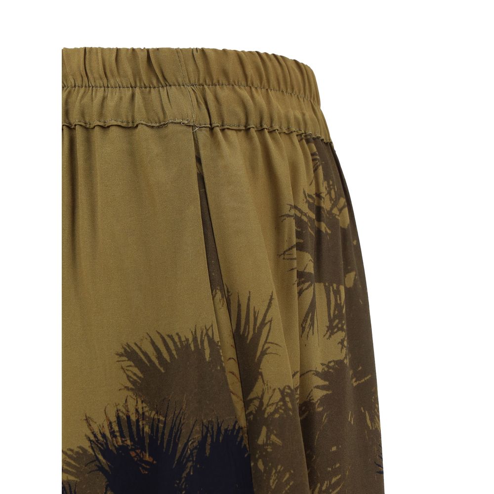 Laneus Bermuda-Shorts aus brauner Viskose